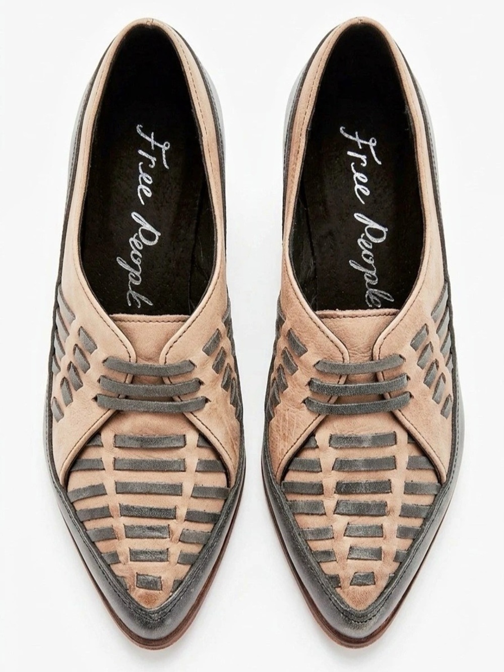 Free People Destino Woven Flat Women's Flats Brown & Black EU 36